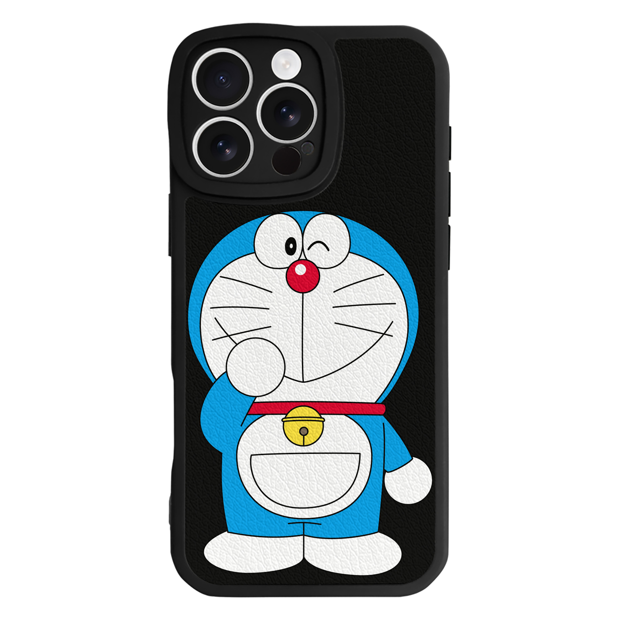 （画像用） ドラえもん Doraemon 【iPhone 16シリーズ対応】シリコンスマホケース（レザー調） 材質：シリコン